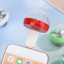 Mini USB Crystal Magic Ball Colorful LED Disco Light (USB+8 Pin Adapter) Newly