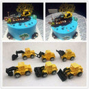 6 Pcs Digger Tractor Baby Toys Shower Birthday Cake Toppers Party C9L1 D1I0