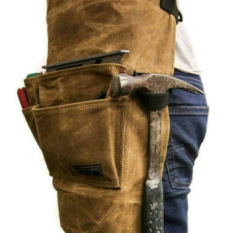 Multifunction Apron Collector Waxed Canvas Work Apron B3J6 Waterproof A1E1