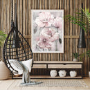 Pink Flower Oil Paint By Numbers Kits Canvas Picture Wall DIY Craft (B748)