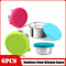 6x Stainless Steel Silicone Condiment Lid Reusable Sauce Cup Lid Kitchen Tool#