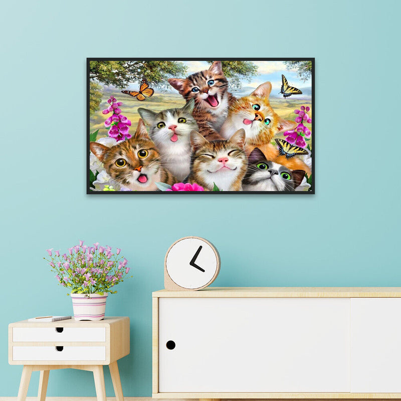 5D DIY Diamond Painting Cat Cross Stitch Embroidery Mosaic Kit Needlework