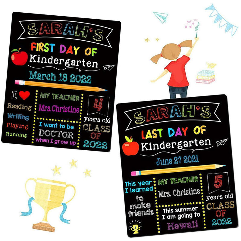 First & Last Day of School Chalkboard Sign - 10" x 12" inches~