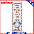 Two Sides Cross Stitch Bookmark 14CT Counted Porg Bird Needlework Home Ornaments