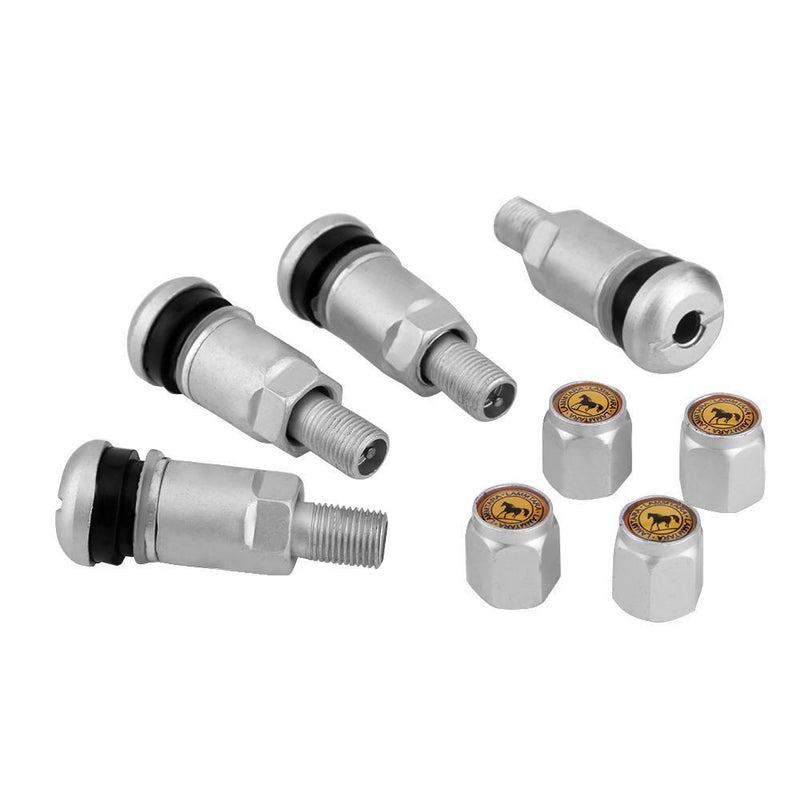 Ecotrump 4pcs Universal Metal Car Motorcycle Tubeless Wheel Tire Valve Cap