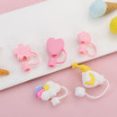 Proof Drinking Dust Cap Cartoon Plugs Cover Cup Accessories Silicone Straw Plug