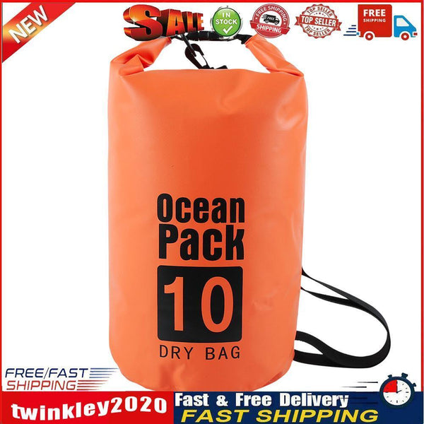 Waterproof Dry Bag Pack Sack Swimming Kayaking River Trekking (10L Orange) Newly