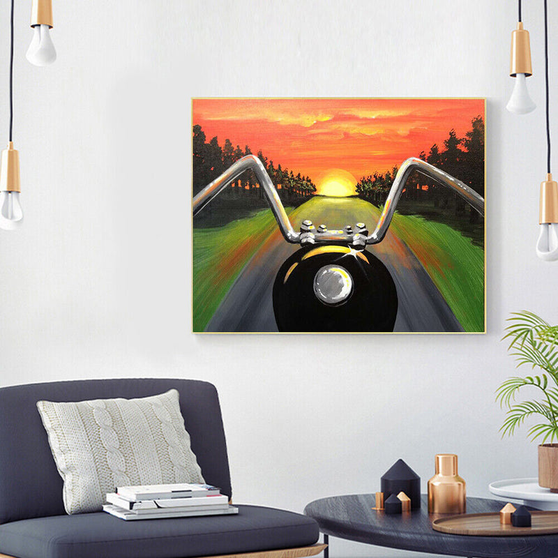 Off Towards Sunset Oil Paint By Numbers Kits Canvas DIY Picture Hand Painted