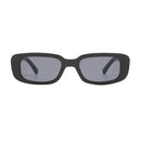 Rectangle Sunglasses for Women UV Protection Travel Beach Eyewear (Black)