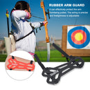Adjustable Archery Arm Guard Portable Soft Rubber Elastic Strap (Black)