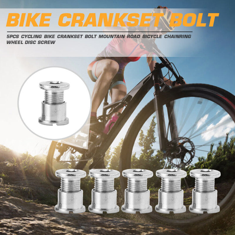 5pcs Mountain Road Bicycle Crankset Chainwheel Bolt Screws Cycling Riding P