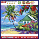5D DIY Diamond Painting Kits Seaside House Full Square Drill Wall Decor Art S