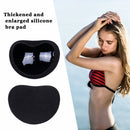 2pcs Thick Bikini Push Up Pad Silicone Sponge Bra Chest Insert Pads (Black)