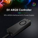 Desktop Chassis Fan LED Lighting SATA Pin Power Supply 5V ARGB Controller Newly
