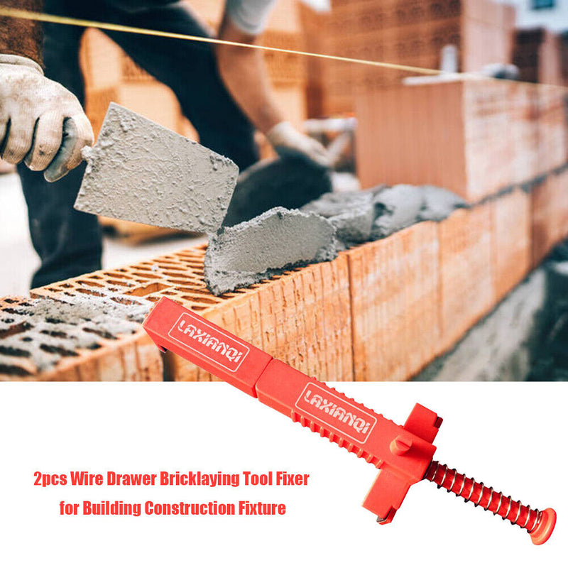 2pcs Wire Drawer Bricklaying Tool Construction Fixture Brick Liner Runner Newly