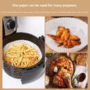 50pcs Air Fryer Liner Mat Wood Pulp Steamer Paper Oven Baking Mats (White) Newly