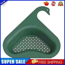 Sink Strainer Basket Triangular Hanging Filter Sink Storage Shelf (Green)