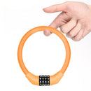 Bicycle Locks 4 Digit Password MTB Road Bike Security Cable Lock (Orange) Newly