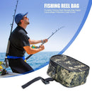 Digital Camo Portable Fishing Reel Bag Protective Case Bag Fishing Accessories