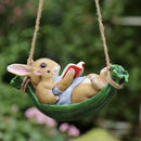 Tree Pendant Swing Rabbit Rabbit Statue Household Ornament Garden Decoration