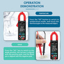 Professional Portable Digital Multimeter Clamp DMM Measuring Meter (Red) Newly