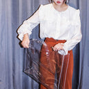 Summer Large Transparent Lady Handbag Travel Beach Shoulder Holiday Shopping Bag