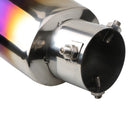 Stainless Steel Car Bent Exhaust Muffler Tip Rolled Edge Slant Cut 63mm Inlet