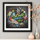 DIY Diamond Abstract Word Full Round Drill Mosaic Art Picture of Rhinestone