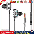 A4 In-Ear Headphone 3.5mm Plug Ergonomic Wired Earphones for Phone (Black) Newly