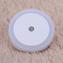 LED Light Sensor Control Night Light Round Bedroom Lamp (White)(US plug) Newly