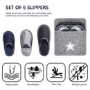 Disposable Slippers 6 Pairs Non-Slip Closed Toe Slippers for Women and Men Newly