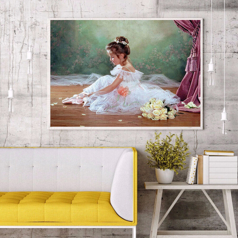 Full Round Drill Diamond Painting 5D DIY Ballet Girl Rhinestone Mosaic Picture