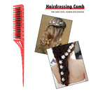 Durable Hairdressing Comb Dyeing Brush Plastic Pointed Tail Hair Styling Comb