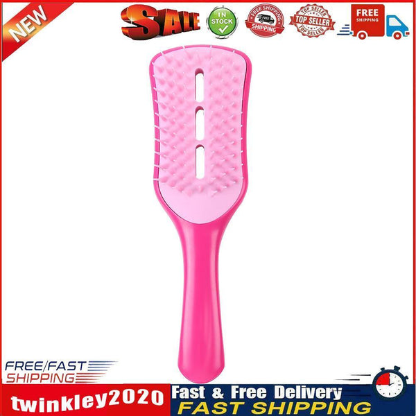 Anti-static Comb Hollow-out Massage Hair Brush Hairdressing Tool (Red) Newly