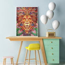 5D DIY Special Shaped Diamond Painting Lion Embroidery Mosaic Kit Bedroom Decor