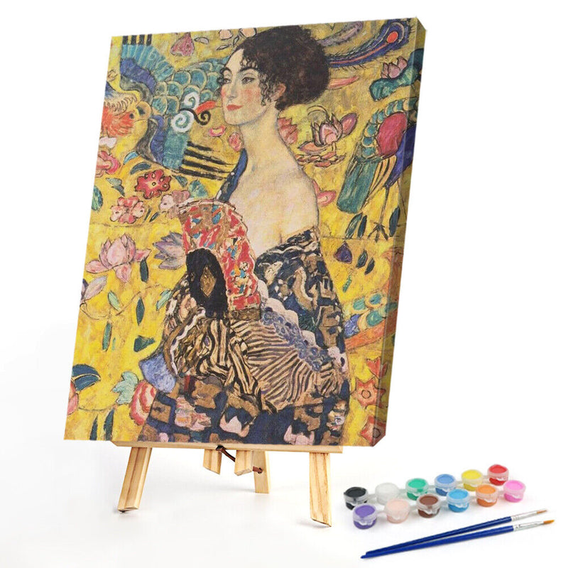 Female Art Frameless Picture Oil Paint By Numbers Hand Painted Picture for Home