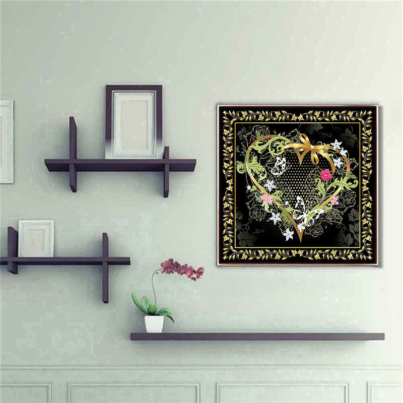 5D DIY Full Drill Diamond Painting Love Heart Cross Stitch Embroidery Kit Newly