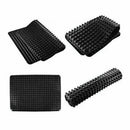 Silicone Mat Barbecue Grill Pad Pizza Baking Tray Kitchen Tools (Black) Newly