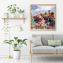 Handmade Santa Train 5D DIY Full Round Drill Drawing Kit Diamond Painting Craft