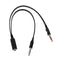 1 Female to 2 3.5mm Male Plug Y Splitter Stereo Mic Audio Adapter Cable