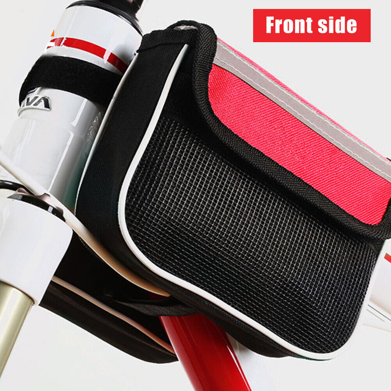 Mountain Bike Saddle Bag Frame Front Top Tube Cycling Phone Case Bicycle Pouc