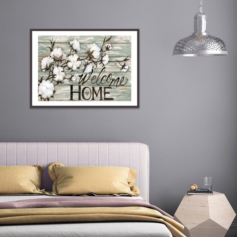 5D DIY Full Round Drill Diamond Painting Cotton Home Art Cross Stitch Embroidery