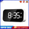 Wake Up Bedside Desktop LED Digital Alarm Clock with Snooze (White + White)