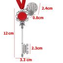 Door Key Snowflake Ribbon Magic Key Ornaments Santa Claus Christmas Keychain