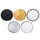5 in 1 Collapsible Light Round Photography Reflector for Multi Photo (60cm)