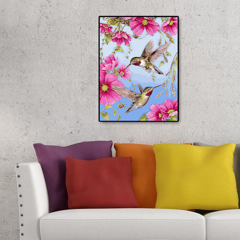Hand Painted Artwork Frameless DIY Flying Bird Painting By Numbers Art Picture