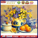5D Diamond Painting Kit Flowers Full Round Rhinestone DIY Home Decoration Gif