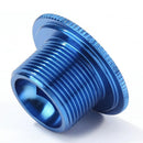 M18 MTB Bike Crank Cover Screw Cap Aluminum Alloy Crankset Fitting (Blue)