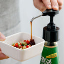 Stainless Steel Oil Bottle Pressure Nozzle Sauce Push-type Pump (Black)