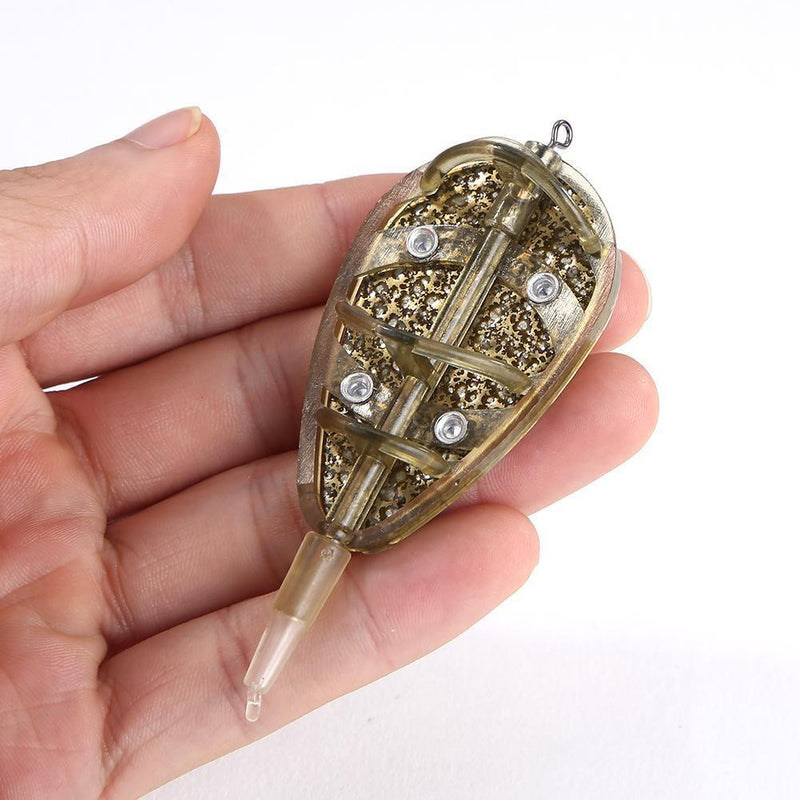 Bait Inline Method Carp Fishing Bait Basket Feeder Mould Set (15/20/25g) Newly